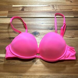 Pink Victoria’s Secret Barbie pink wear everywhere super pushy bra 32B